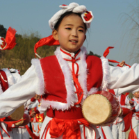 Chinese waist drum dance