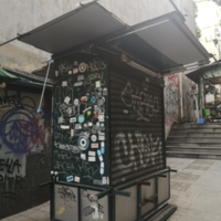 Graffiti on hap chai dong doors